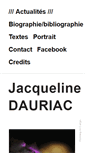 Mobile Screenshot of jacquelinedauriac.net